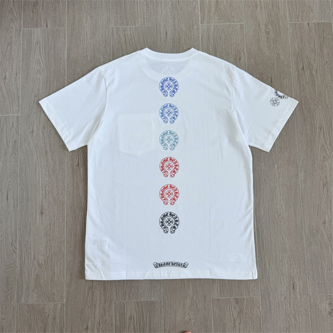 chrome hearts gradient horseshoe print short sleeve t-shirt